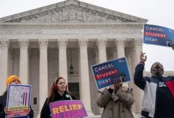 Borrowers in protest over Supreme Court case on student loan debt relief